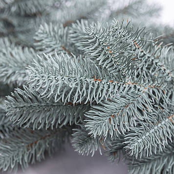 Штучна гірлянда Хвоя 2 м блакитна, новорічна гірлянда лита реалістична Преміум KOS-HVO2
