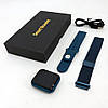 Smart Watch T80S, два браслети, температура тіла, тиск, оксиметр. CX-592 Колір: синій, фото 6