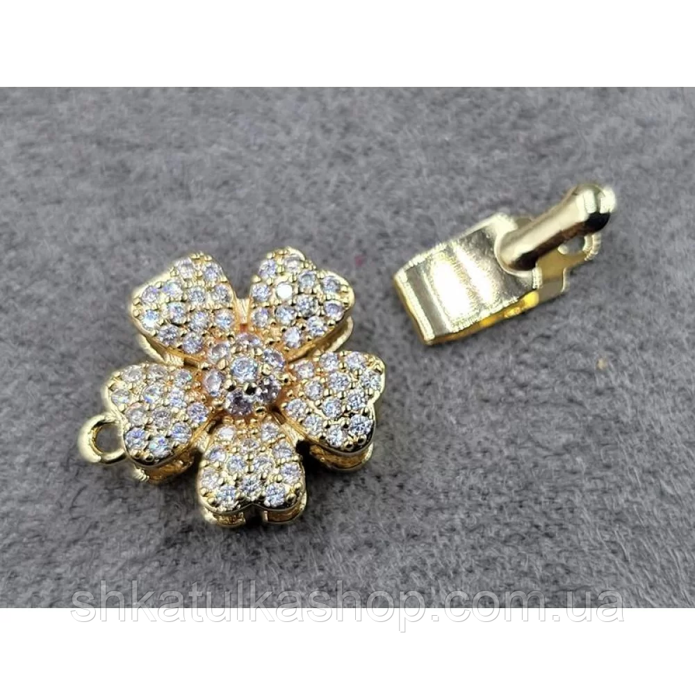 Замочок 16мм колір лимонне золото (гіпоалергенний сплав), фото 1