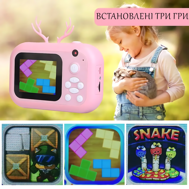 Дитячий фотоапарат C11 Ріжки комплектація