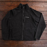 Чоловіча флісова кофта Columbia М-2XL, тепла кофта коламбія на блискавці, чорного кольору Columbia
