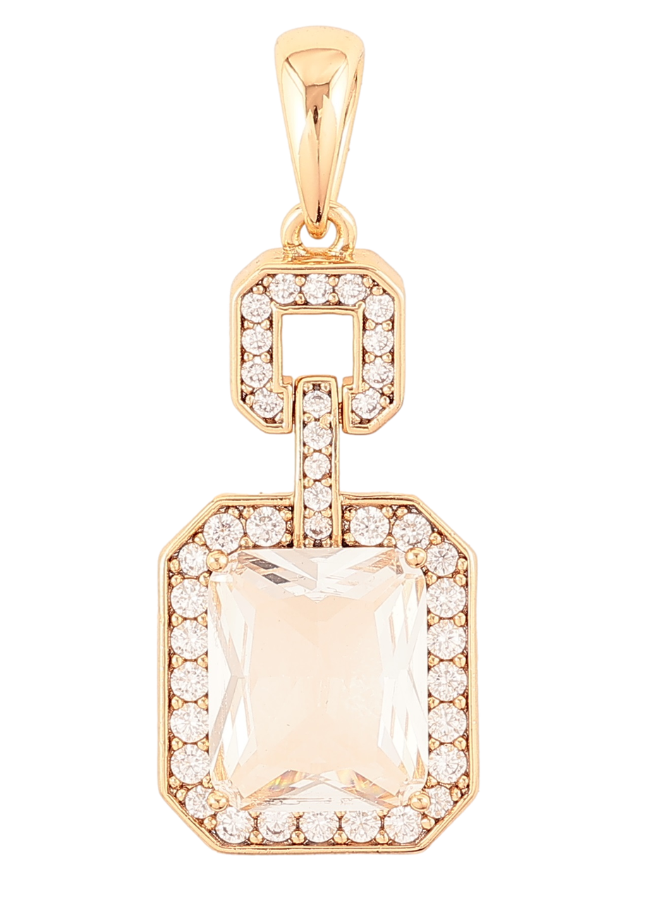 Кулон Xuping Позолота 18K «Фігурна підвіска з фіанітом і цирконієм» для ланцюжка до 6мм