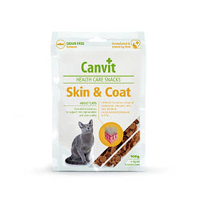 Ласощі для котів Canvit Skin and Coat блискуча шерсть 100г