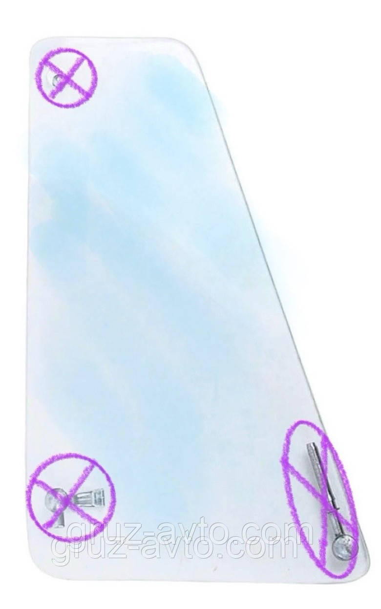 Скло кватирки ветровичок Камаз 5320 без фурнітури / 5320-6103050, фото 1