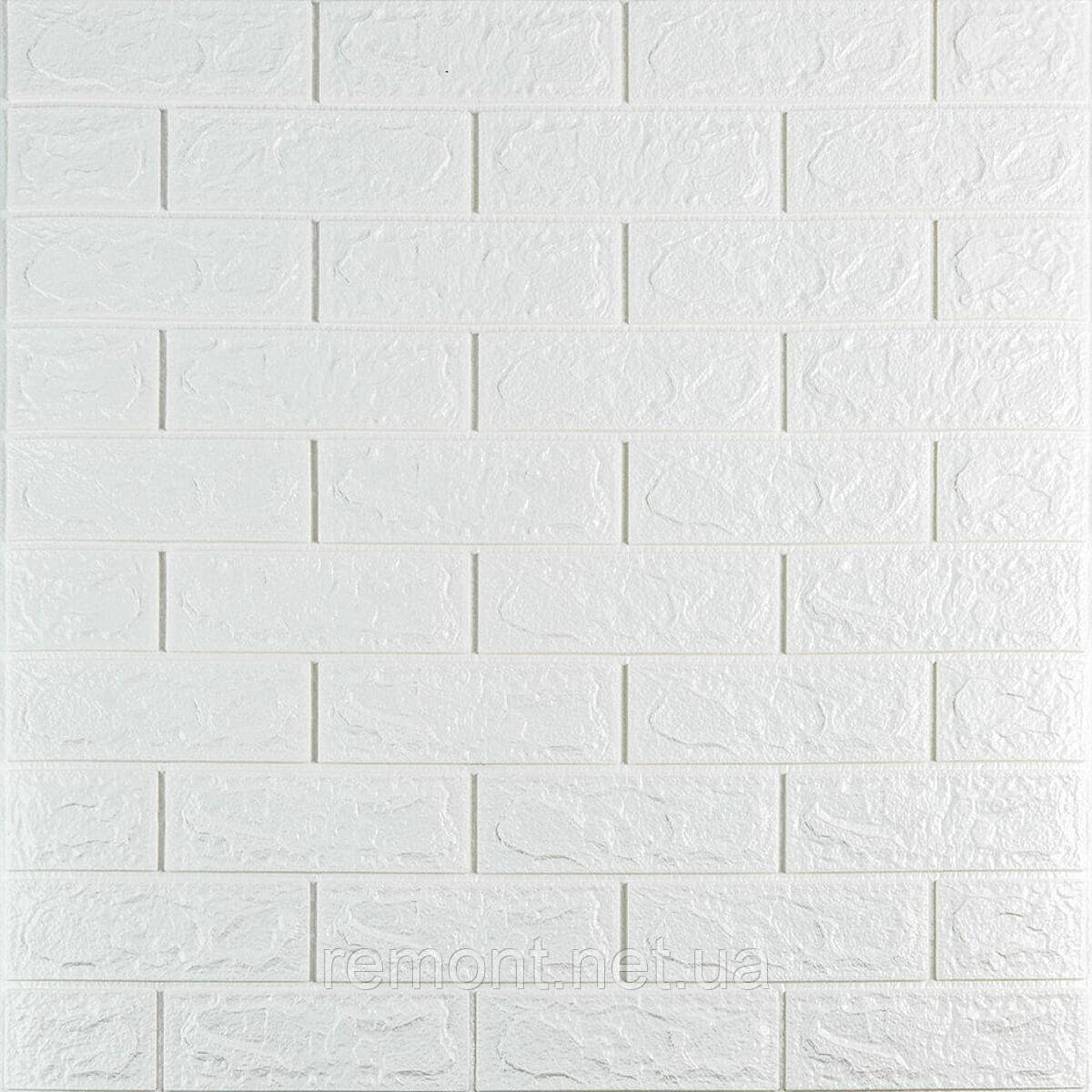 3D панель самоклеюча 700х770х5мм цегла Білий (001-5) SW-00000029, фото 1
