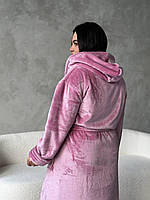 Рожевий халат. Теплий одяг для дому. Красиві жіночі халати., фото 3