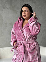 Рожевий халат. Теплий одяг для дому. Красиві жіночі халати., фото 8