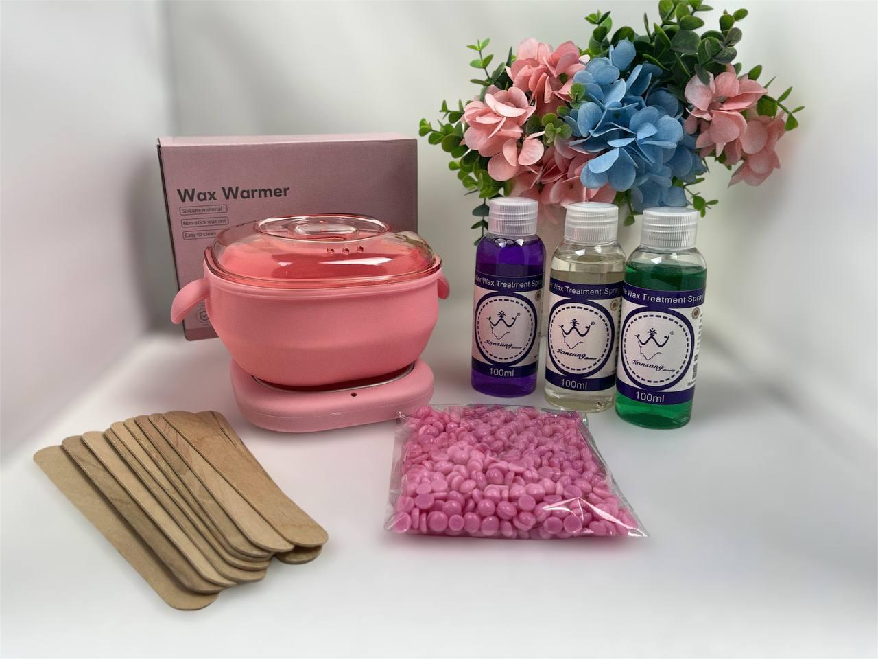 Стартовий набір для депіляції воском (воскоплав з чашею 100Вт PRO WAX рідини віск шпателі), фото 1
