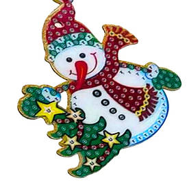 Набір для творчості Діамантові ручки Діамантова мозаїка Сніговик з ялинкою