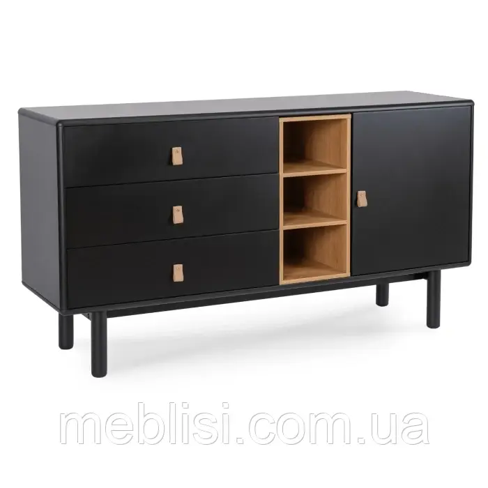 Чорний комод 140 CASTILLO 140*75 (MEBEL ELITE) ME.CASTILLO/CZ/KOM