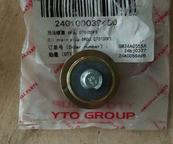 Пробка піддона картера двигуна 6RQJ.070100FE 240100039450, фото 1