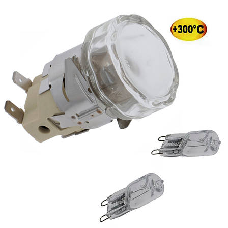 Лампа +300..400°C (G9 / 230В / 25Вт) комплект термостійка для печі, мангала, барбекю зони та ін. (універсальна), фото 1
