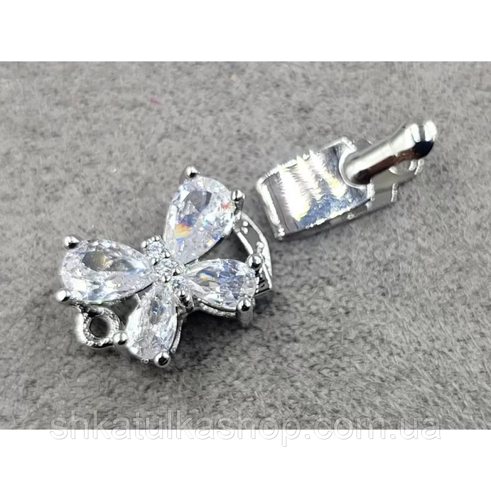 Замочок 10*16мм колір сталь (гіпоалергенний сплав), фото 1