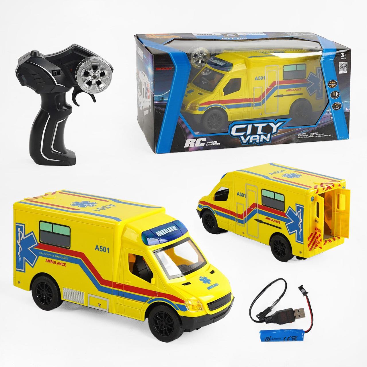 Машина "Швидка допомога" на радіокеруванні 666-770 A, акумулятор 3,7V, світло, фото 1