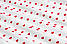 Фланель "Червоні сердечка в шаховому порядку", ширина 240 см, фото 4
