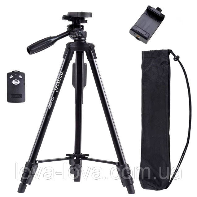 Професійний штатив із пультом ДК для камери або телефона Yunteng VCT-5208 Tripod трипод універсальний