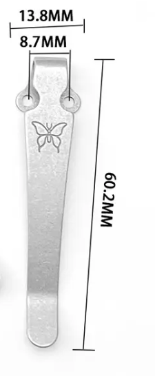 Титанова кліпса Butterfly для ножів Benchmade, фото 1