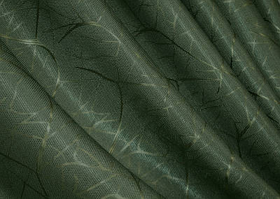 Шторна тканина льон рогожка, колекція "Савана". Колір зелений. Код 1578ш