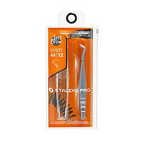Staleks Pro Expert 44 Type 12 - професійний пінцет (L-подібний, 65°) для вій з нержавіючої сталі