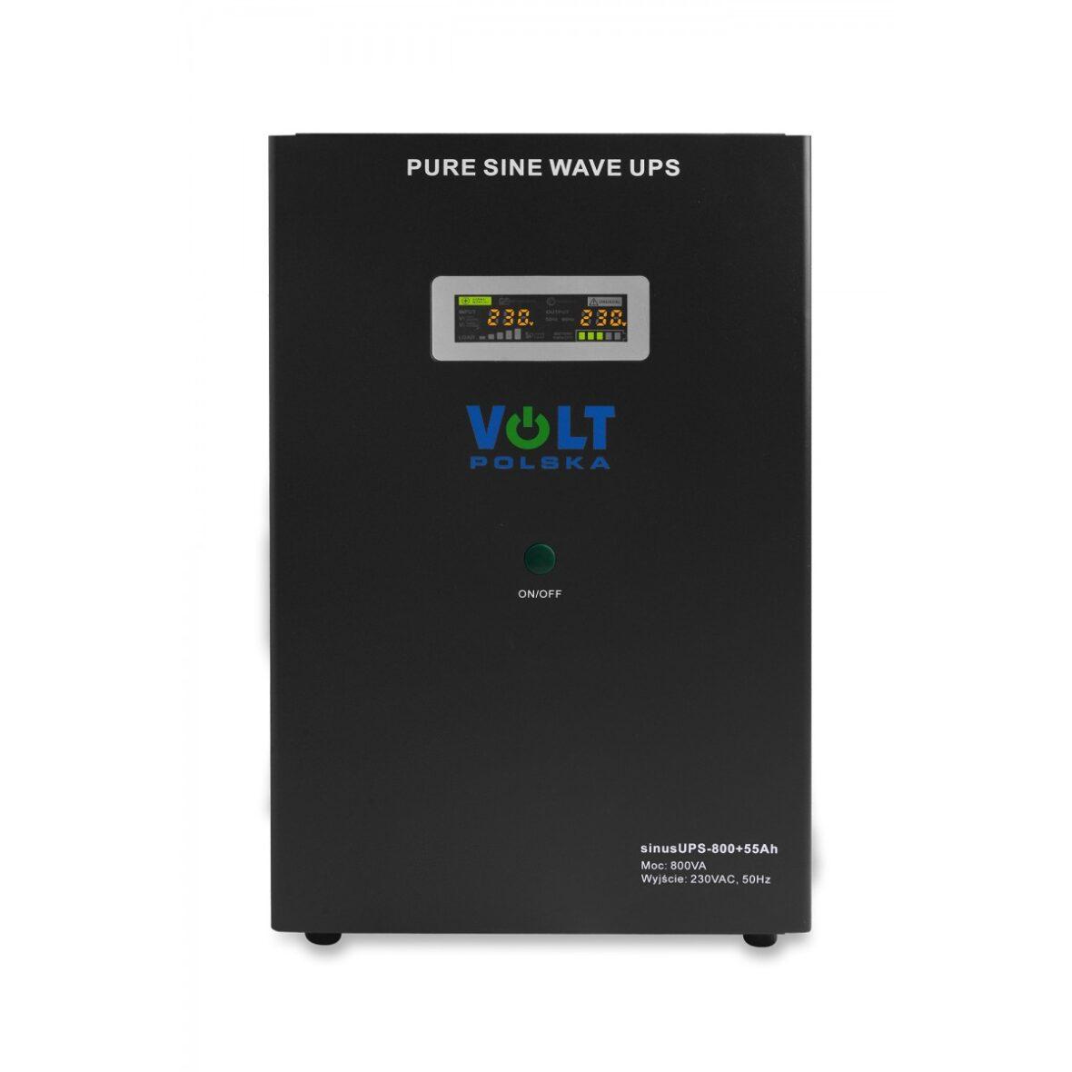 Блок безперебійного живлення Volt Polska SINUS UPS 500 + AKU 55 Ah (500/800W), фото 1