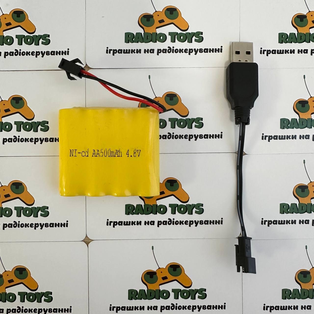 Акумулятор на 4,8V 500 mAh Ni-CD для іграшки | Батарея для машинки на радіокеруванні | Акумулятор 4,8 вольт, фото 1
