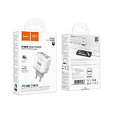 Мережевий Зарядний Пристрій Hoco C136A 1USB-C/1USB PD/QC 45W Колір Бiлий, фото 3