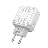 Мережевий Зарядний Пристрій Hoco C136A 1USB-C/1USB PD/QC 45W Колір Бiлий, фото 5