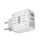 Мережевий Зарядний Пристрій Hoco C136A 1USB-C/1USB PD/QC 45W Колір Бiлий, фото 6