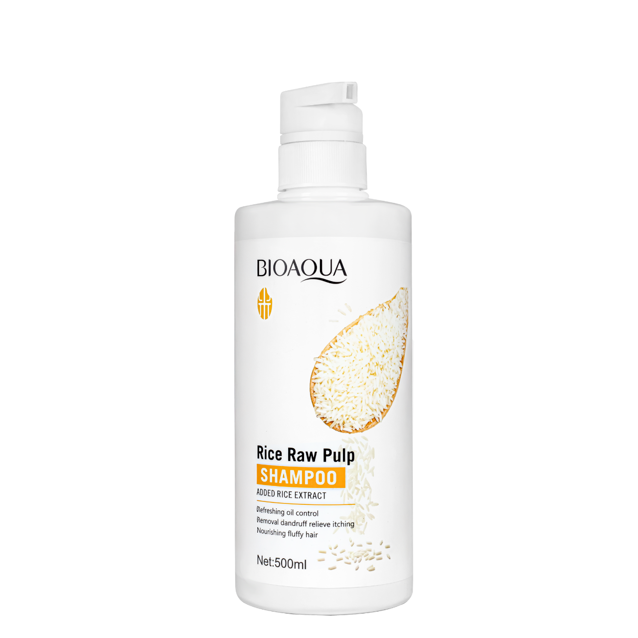 Шампунь для волосся проти лупи зволожувальний Bioaqua Rice Hair Shampoo 500 мл (BQY51827)