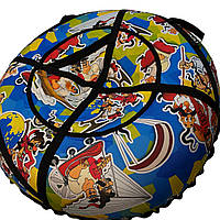 Надувні сани тюбінг 100 см "Козаки" (Оксфорд, ПВХ) льодяник пончик