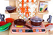 Великий розвиваючий набір Дитяча рольова гра в кухаря 29 предметів кухня плита духовка духовка мийка посуд продукти, фото 7
