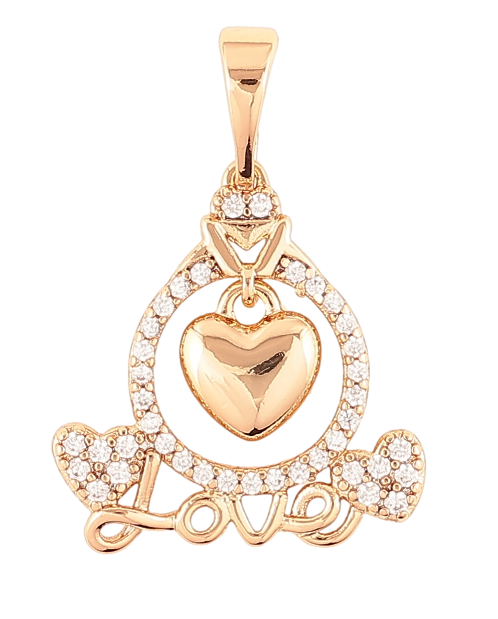 Кулон Xuping Позолота 18K «Романтична підвіска з цирконієм» для ланцюжка до 5мм