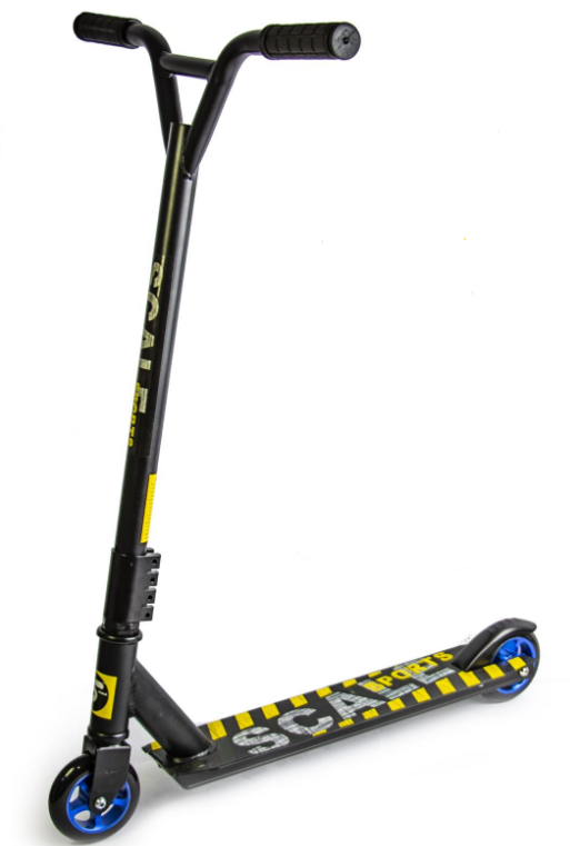 Трюковий легкий алюмінієвий самокат Scale Sports Extrem чорний із колесами 100 мм, на середній рівень, фото 1
