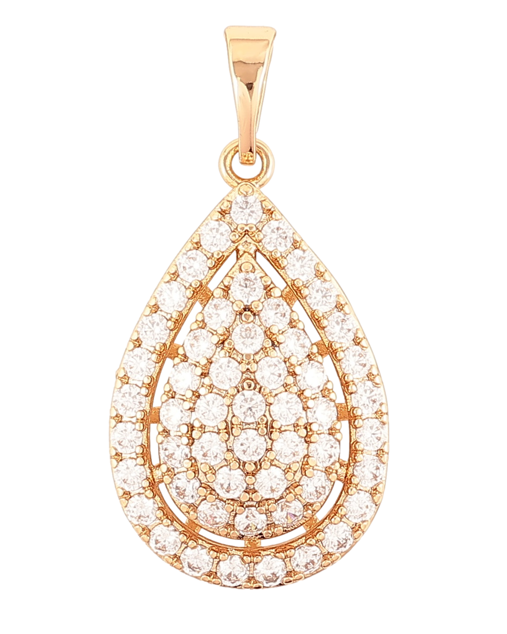Кулон Xuping Позолота 18K «Крапелька з інкрустацією цирконієм» для ланцюжка до 5мм