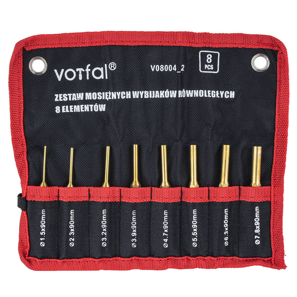 Набір латунних пробійників (1.5-7.8 мм) 8 ел. Vorfal V08004_2, фото 1