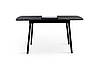 Стіл обідній Етна 120-160 см (ніжки чорні/стільниця чорна), фото 4