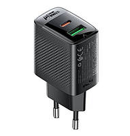 Адаптер мережевий AceFast A98 GaN PD30W, USB, Type-C, чорний
