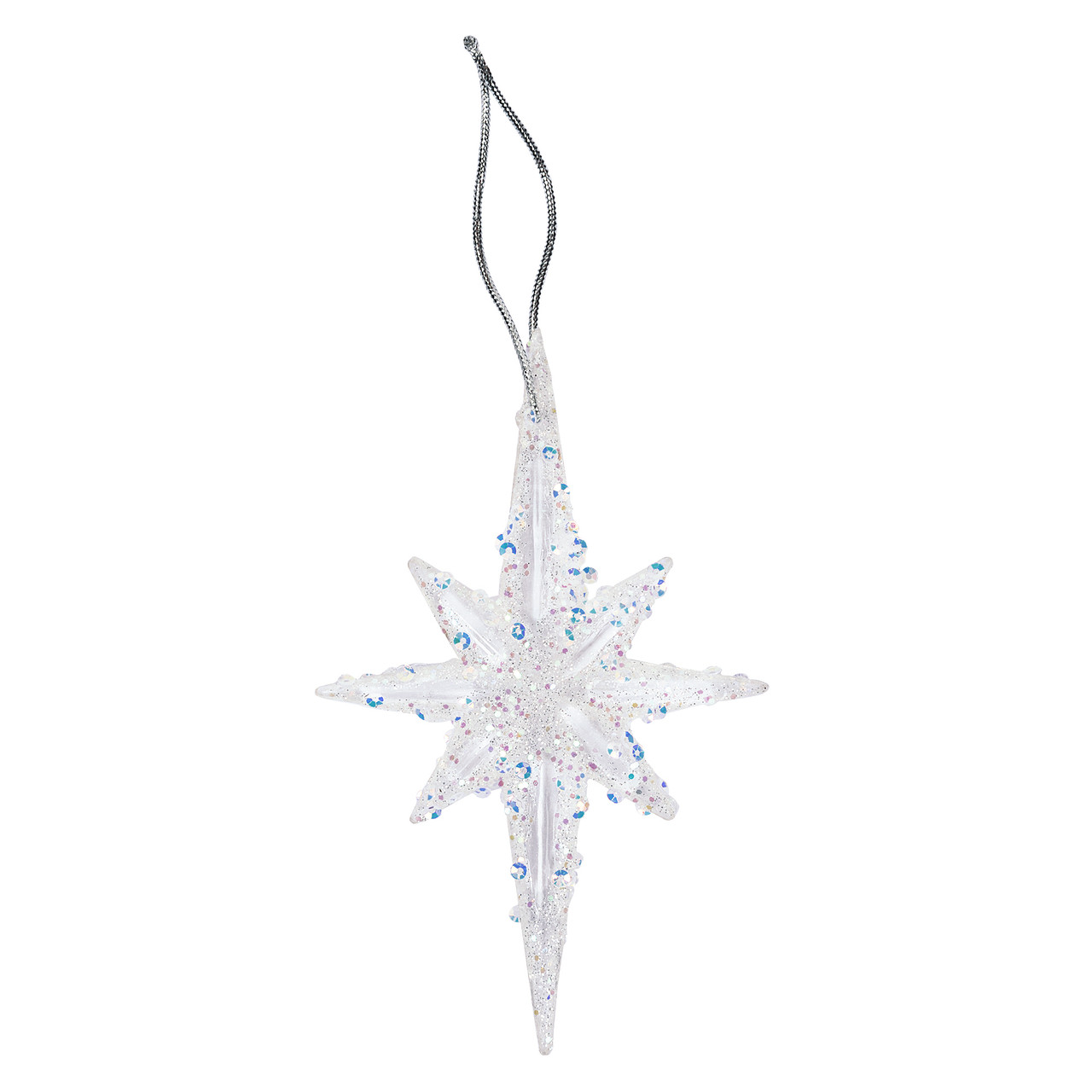 Прикраса новорічна Yes! Fun Зірка 13см акрил гліттер, фото 1