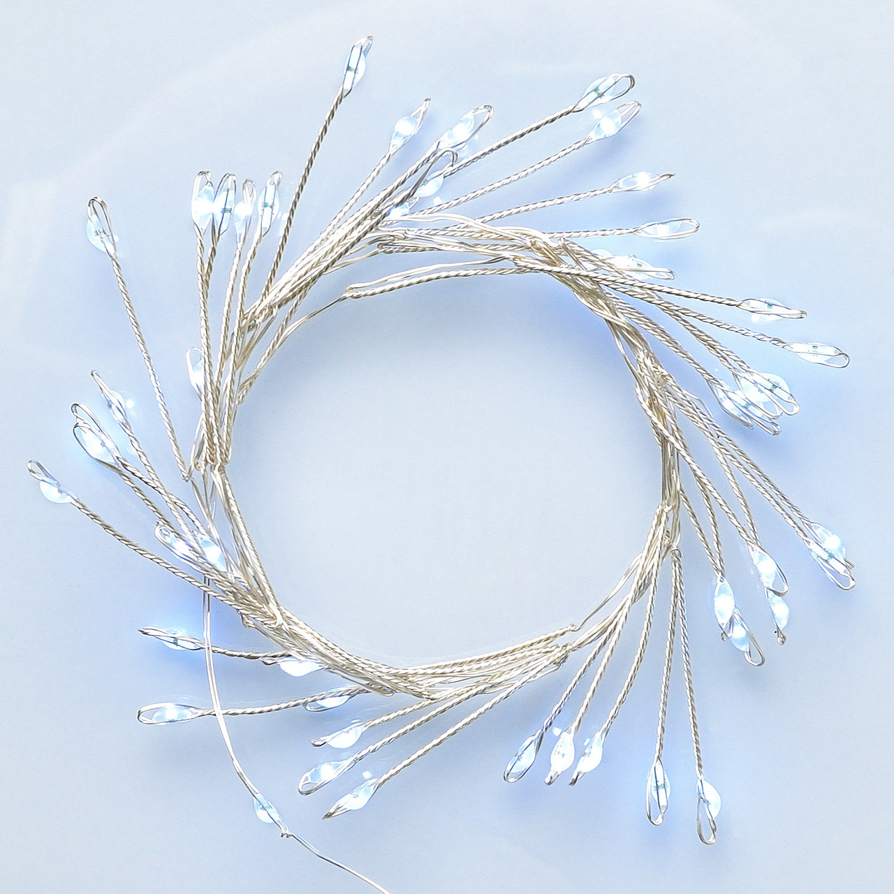 Електрогірлянда Yes! Fun Кластер на мідному дроті 50 LED хол-біла 1 м статична батарейки, фото 1