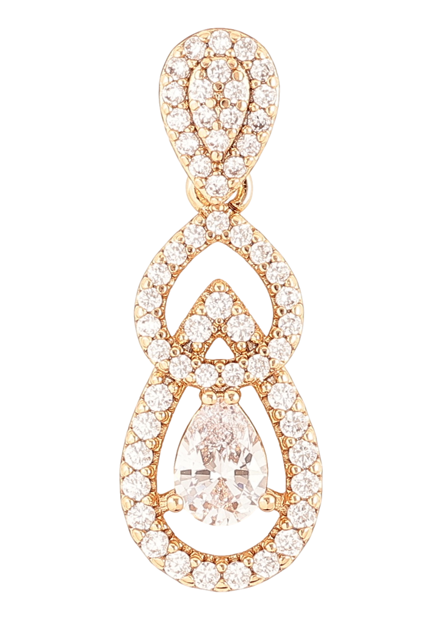 Кулон Xuping Позолота 18K «Витончена підвіска з цирконієм і фіанітом» для ланцюжка до 4мм
