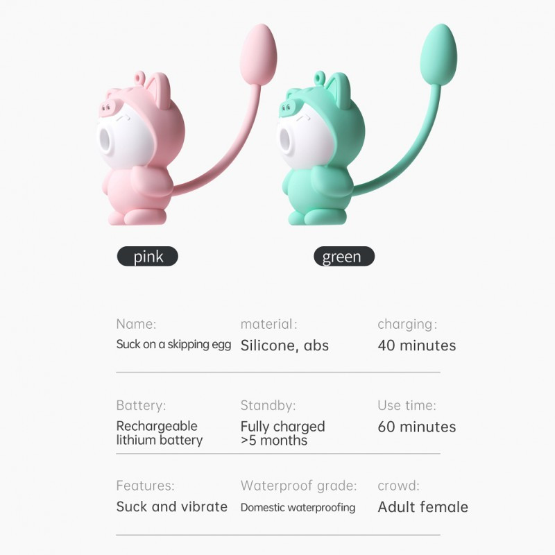 Міні кліторальний вібратор-брелок у вигляді кошеняти з ефектом всмоктування та хвостиком-віброяйцем