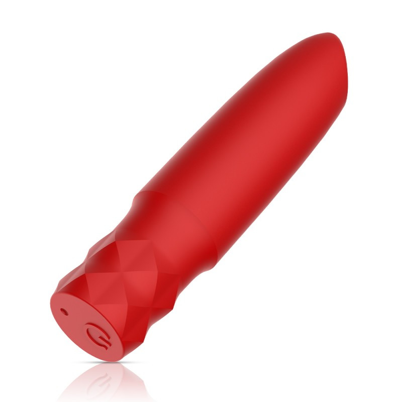 Вібро помада віброкуля  жіноча, 10 режимів, водонепроникна, USB магнітна зарядка, Червона