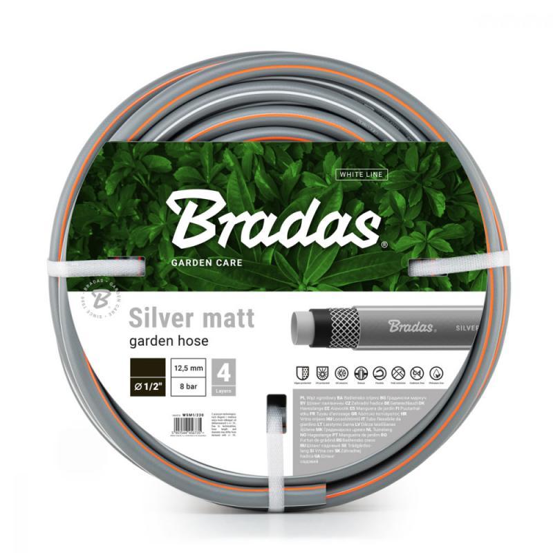 Шланг для поливу 1/2" 30м SILVER MATT, Bradas, WSM1/230