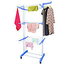 Багатоярусна сушарка для білизни до 50 кг (172х73х64) Garment Rack With Wheels / Підлогова вішалка, фото 4