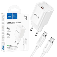 МЗП Hoco C148A PD30W+QC3.0 (1Type-C) + Type-C/Type-C білий