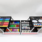 Набір для малювання у валізі 145 предметів, Рожевий / Дитячий набір для творчості, фото 9