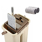 Швабра ледарка 2в1 з відром 3,5л + 2 насадки, Scratch Cleaning Mop, Коричневий / Швабра ледарка з віджимом, фото 3