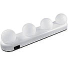 Бездротова Підсвітка на дзеркало STUDIO GLOW 4 шт / LED Лампочки на присосках для дзеркала, фото 8