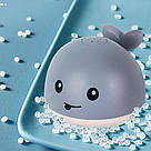 Плаваюча іграшка для купання малюків з розпилювачем Кит, з підсвічуванням / Дитяча іграшка фонтанчик у ванну, фото 6