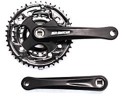 Шатун 26 Suntour Без захисту 44т. Алюмінієвий, Чорний